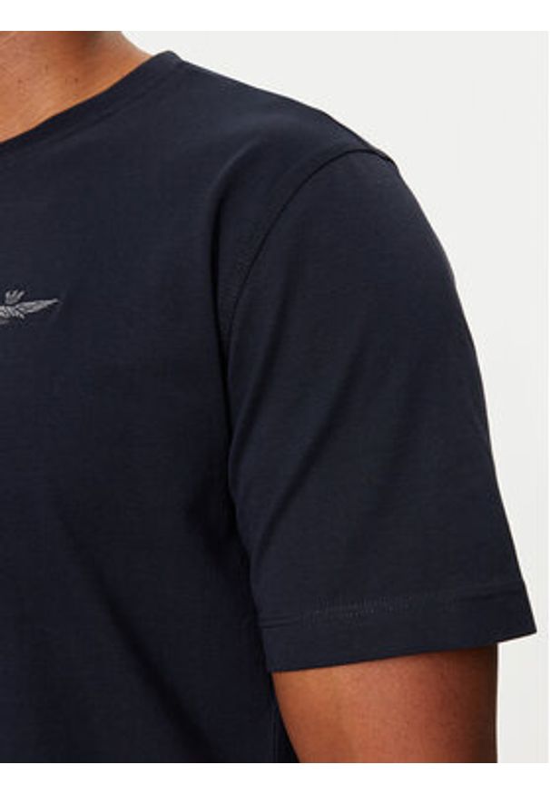 Aeronautica Militare T-Shirt 242TS2065J592 Granatowy Regular Fit. Kolor: niebieski. Materiał: bawełna