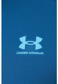 Under Armour t-shirt treningowy kolor granatowy 1361683-001. Kolor: niebieski. Materiał: skóra, materiał. Wzór: gładki #3