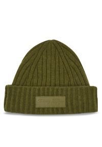 TOMMY HILFIGER - Tommy Hilfiger Czapka Tommy Twist Beanie AW0AW15325 Zielony. Kolor: zielony. Materiał: syntetyk