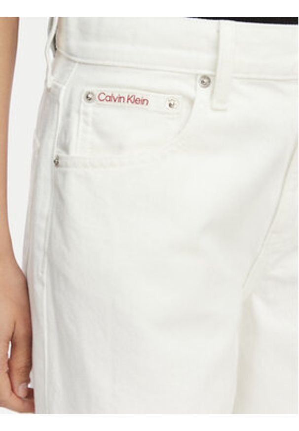 Calvin Klein Jeans Jeansy LV047F733G Kremowy Wide Leg. Kolor: kremowy