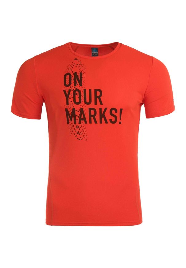 T-shirt Męski Odlo Empire - Oddychający i Lekki. Kolor: wielokolorowy. Materiał: poliester. Sport: bieganie