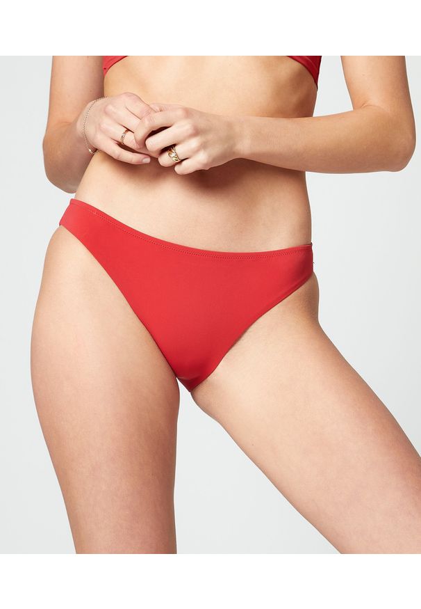 Essentielle Majtki Bikini - 34 - Czerwony - Etam. Kolor: czerwony. Materiał: tkanina, poliamid, materiał