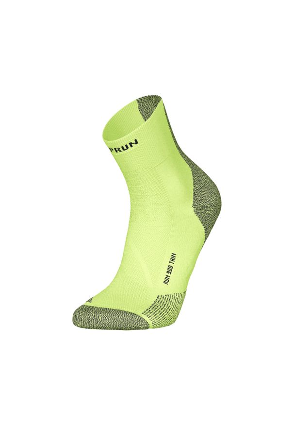 KIPRUN - Skarpetki do biegania Kiprun Run 900 średnie cienkie. Kolor: żółty. Materiał: poliamid, elastan. Wzór: ze splotem. Sport: bieganie