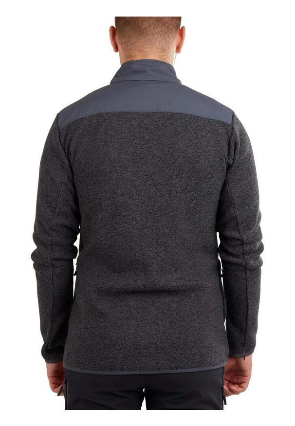 FUNDANGO - Polarowy sweter męski Fundango Flame Hybrid. Kolor: szary. Materiał: polar. Sezon: zima. Sport: turystyka piesza
