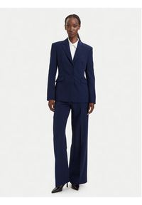 Hugo - HUGO Marynarka Asmalla-1 50533901 Granatowy Slim Fit. Kolor: niebieski. Materiał: syntetyk #4