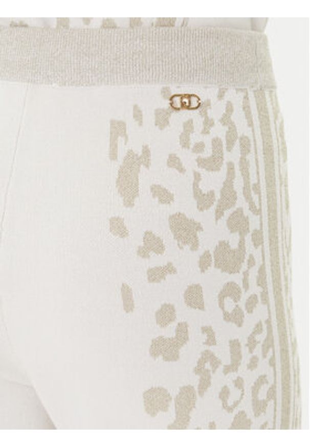 Liu Jo Spodnie dresowe TF5174 MS49I Écru Regular Fit. Materiał: wiskoza