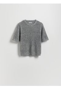 Reserved - Sweter z krótkimi rękawami - wielobarwny. Materiał: dzianina. Długość rękawa: krótki rękaw. Długość: krótkie