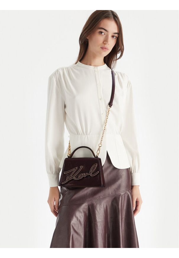 Karl Lagerfeld - KARL LAGERFELD Torebka A4W30033 Brązowy. Kolor: brązowy. Materiał: skórzane