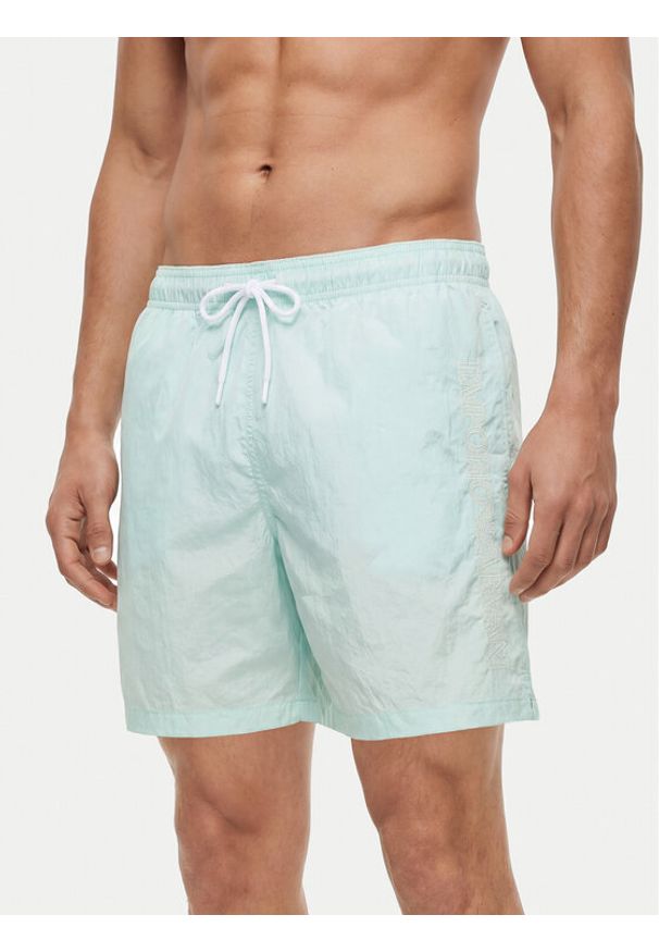 Emporio Armani Szorty kąpielowe EM000583 AF20425 U9059 Turkusowy. Kolor: turkusowy. Materiał: syntetyk