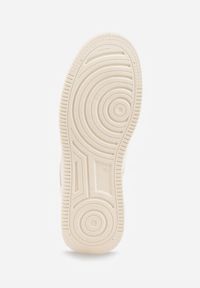 Renee - Beżowe Sznurowane Sneakersy na Platformie z Bieżnikiem Arvilla. Kolor: beżowy. Materiał: skóra, materiał. Obcas: na platformie #4