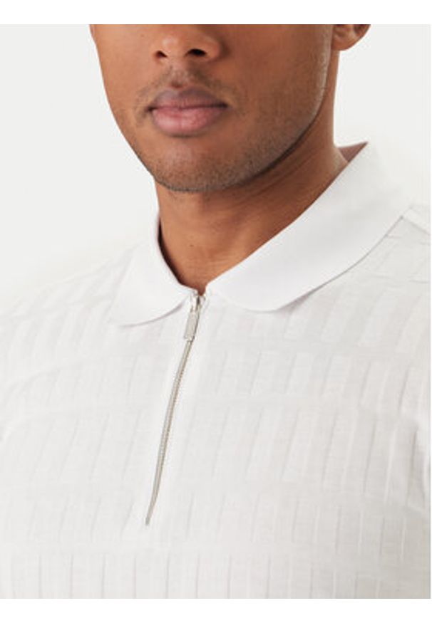 Karl Lagerfeld - KARL LAGERFELD Polo 745008 562203 Biały Regular Fit. Typ kołnierza: polo. Kolor: biały. Materiał: bawełna