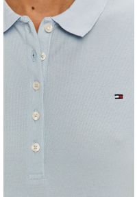 TOMMY HILFIGER - Tommy Hilfiger - T-shirt. Kolor: niebieski. Materiał: dzianina. Długość: krótkie. Wzór: gładki #4
