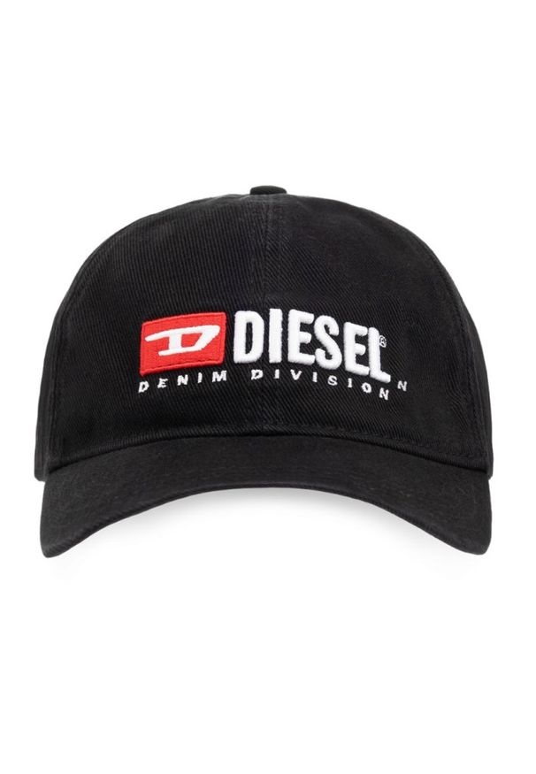 Diesel - DIESEL Czarna czapka z daszkiem CORRY-DIV-WASH. Kolor: czarny