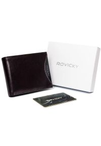 ROVICKY - Portfel męski skórzany RFID brązowy Rovicky 1544-03-BOR-1331. Kolor: brązowy. Materiał: skóra #1