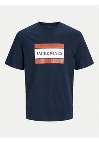 Jack & Jones - Jack&Jones T-Shirt Fredeiksberg 12262492 Granatowy Regular Fit. Kolor: niebieski. Materiał: bawełna