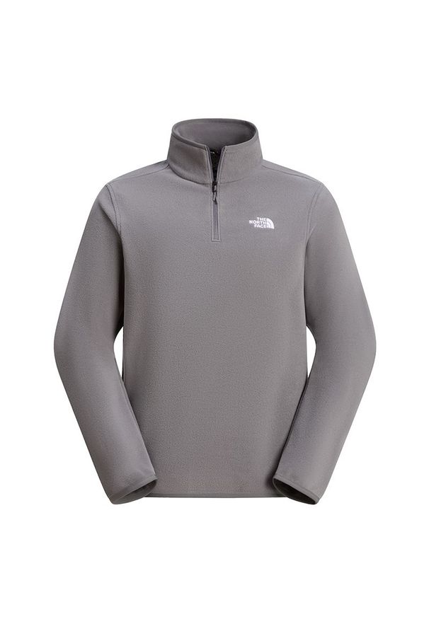 Bluza męska The North Face Glacier 1/4 Zip Fleece 0A8D0Q0UZ1 - szara. Kolor: szary. Materiał: poliester, polar, dzianina. Styl: klasyczny. Sport: narciarstwo