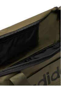 Adidas - adidas Torba Linear Duffel Medium IN6119 Khaki. Kolor: brązowy. Materiał: materiał