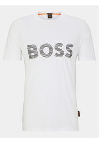 BOSS - Boss T-Shirt 50495719 Biały Regular Fit. Kolor: biały. Materiał: bawełna #4