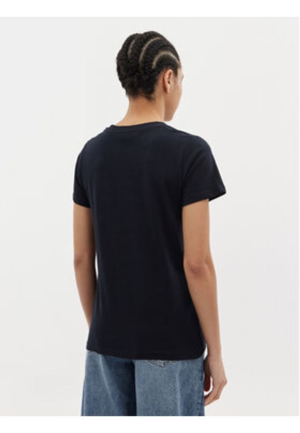 Lee T-Shirt Small Logo 112350198 Czarny Regular Fit. Kolor: czarny. Materiał: bawełna