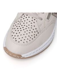 Rieker Sneakersy N4344-60 Écru. Materiał: skóra #4
