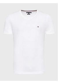 TOMMY HILFIGER - Tommy Hilfiger T-Shirt Core Stretch MW0MW27540 Biały Slim Fit. Kolor: biały. Materiał: bawełna