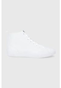 Hugo Trampki męskie kolor biały. Nosek buta: okrągły. Zapięcie: sznurówki. Kolor: biały. Materiał: guma. Szerokość cholewki: normalna