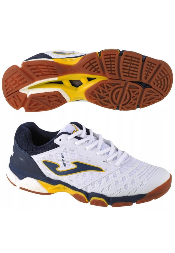 Buty do siatkówki męskie Joma V.BLOCK treningowe niskie Reactive ball Stabilis. Kolor: biały. Sport: siatkówka