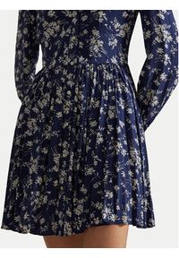 Polo Ralph Lauren Sukienka codzienna 211972064001 Granatowy Regular Fit. Okazja: na co dzień. Typ kołnierza: polo. Kolor: niebieski. Materiał: wiskoza. Typ sukienki: proste. Styl: casual #4