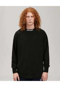 PALM ANGELS - Czarna bluza z logo na plecach. Kolor: czarny. Materiał: bawełna. Styl: klasyczny