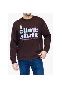 Bluza bez kaptura Gramicci I Climb Stuff Sweatshirt. Typ kołnierza: bez kaptura. Kolor: brązowy