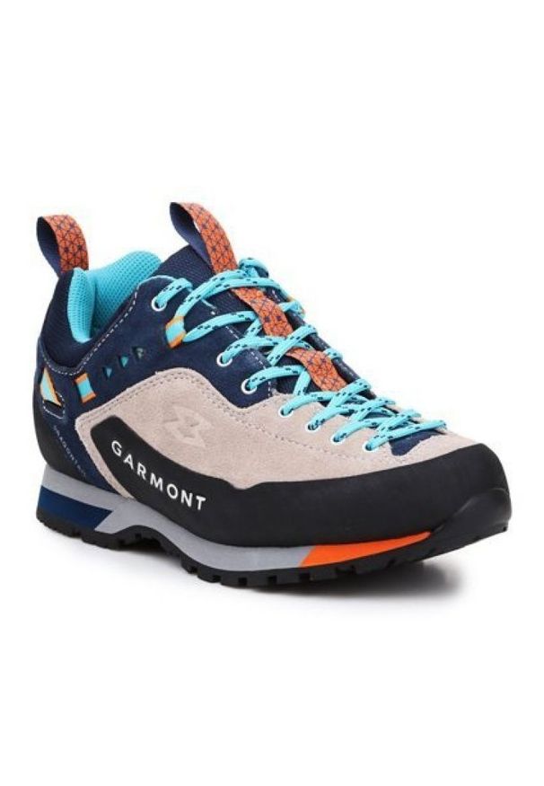 Buty Garmont Dragontail Lt Wms W 001409 czarne wielokolorowe. Okazja: na co dzień. Kolor: czarny, wielokolorowy. Materiał: syntetyk, zamsz. Wzór: kolorowy. Styl: casual