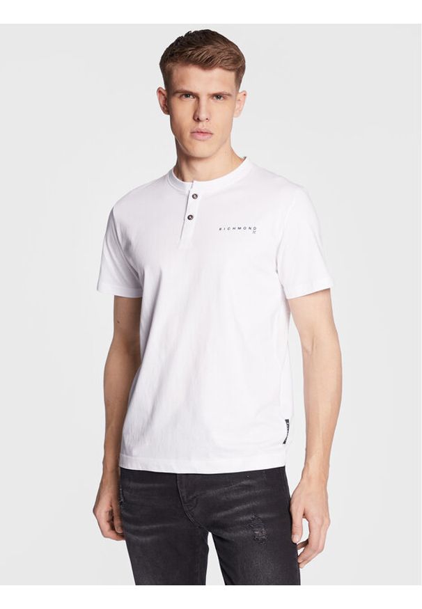 John Richmond T-Shirt UMP23026TS Biały Regular Fit. Kolor: biały. Materiał: bawełna