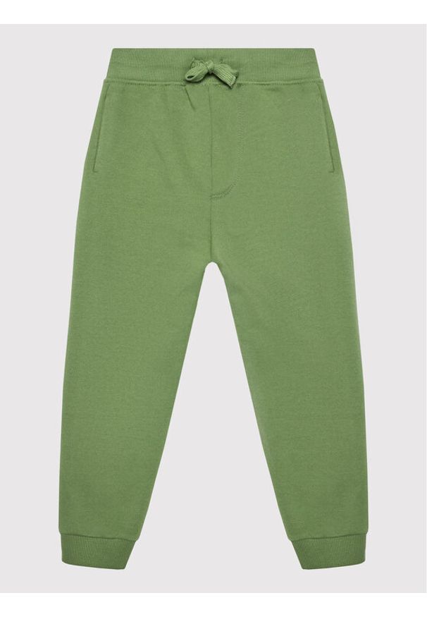 United Colors of Benetton - United Colors Of Benetton Spodnie dresowe 3EB5I0491 Zielony Regular Fit. Kolor: zielony. Materiał: bawełna, dresówka