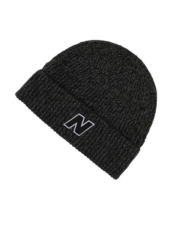Czapka dla każdego New Balance LAH53009BK - czarna. Kolor: czarny. Materiał: akryl. Sezon: zima