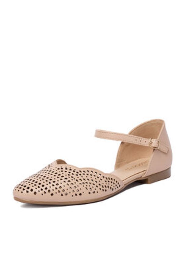 Lasocki Baleriny CEO-RST-KAJA-24 Beżowy. Kolor: beżowy. Materiał: skóra