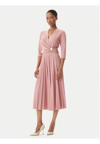 Rinascimento Sukienka koktajlowa CFC0122980003 Różowy Regular Fit. Kolor: różowy. Materiał: wiskoza. Styl: wizytowy #5