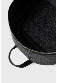 Calvin Klein plecak damski kolor czarny mały wzorzysty. Kolor: czarny. Materiał: poliester #5