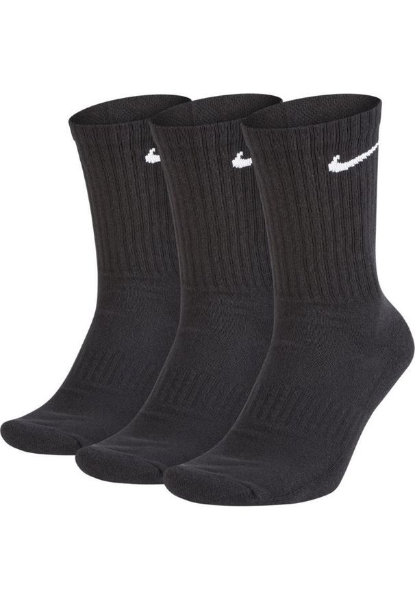 Skarpety Nike Everyday Cushioned Crew. Kolor: czarny. Sport: piłka nożna