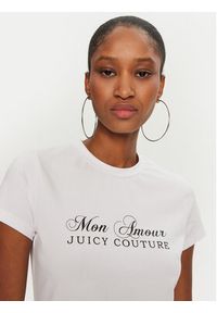 Juicy Couture T-Shirt Mon Amour JCSCT224407 Biały Slim Fit. Kolor: biały. Materiał: bawełna