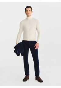 Pako Lorente - PAKO LORENTE - Biały gładki golf męski. Typ kołnierza: golf. Kolor: biały, czarny, zielony. Materiał: poliamid, bawełna, elastan. Wzór: gładki. Sezon: jesień #9