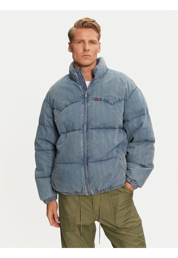 Levi's® Kurtka puchowa A0726-0003 Niebieski Relaxed Fit. Kolor: niebieski. Materiał: bawełna, jeans
