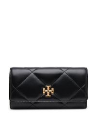 Tory Burch Duży Portfel Damski 163955 Czarny. Kolor: czarny. Materiał: skóra