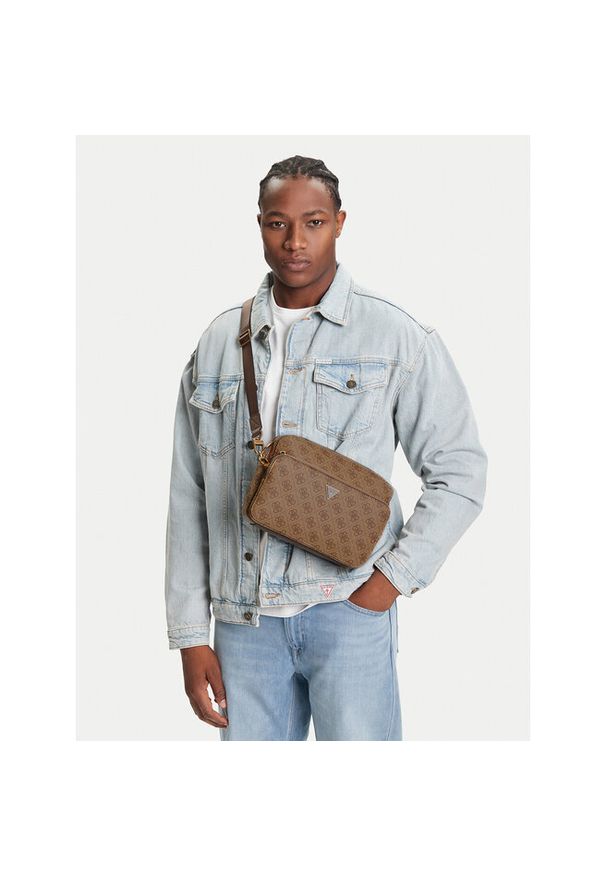 Saszetka Guess. Kolor: beżowy