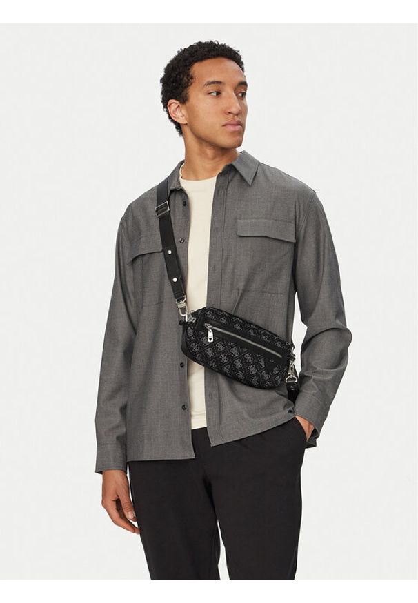 Guess Saszetka HMBENP P6250 Czarny. Kolor: czarny. Materiał: materiał