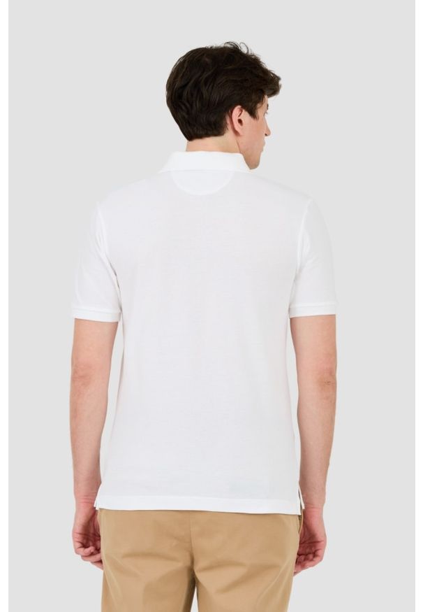 La Martina - LA MARTINA Białe męskie polo z małym logo, Rozmiar M. Typ kołnierza: polo. Kolor: biały