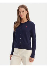Polo Ralph Lauren Kardigan 211971871004 Granatowy Slim Fit. Typ kołnierza: polo. Kolor: niebieski. Materiał: bawełna #1