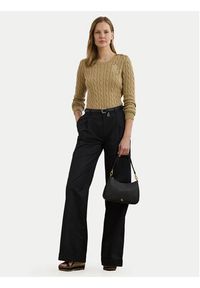Lauren Ralph Lauren Sweter 200932223005 Beżowy Slim Fit. Kolor: beżowy. Materiał: bawełna #3