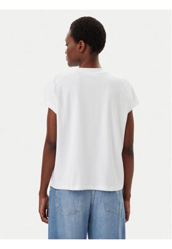 TOMMY HILFIGER - Tommy Hilfiger T-Shirt WW0WW46113 Biały Regular Fit. Kolor: biały. Materiał: bawełna