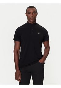 Karl Lagerfeld - KARL LAGERFELD Polo 745001 554221 Czarny Regular Fit. Typ kołnierza: polo. Kolor: czarny. Materiał: bawełna #1