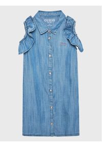 Guess Sukienka jeansowa K3GK18 D3X30 Niebieski Regular Fit. Kolor: niebieski. Materiał: lyocell